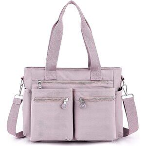 YouNuo Nylon Tote Bag for Women, Zippered Work & Travel Crossbody, Large Handbag
